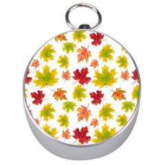 Bright Autumn Leaves Silver Compasses by SychEva