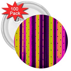 Warped Stripy Dots 3  Buttons (100 Pack)  by essentialimage365