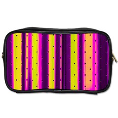 Warped Stripy Dots Toiletries Bag (one Side) by essentialimage365
