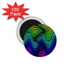 Abstract Rainbow Curves Pattern 1 75  Magnets (100 Pack) 