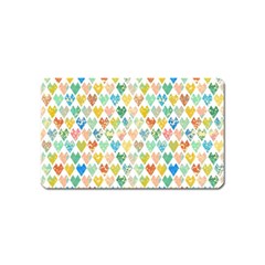 Multicolored Hearts Magnet (name Card) by SychEva