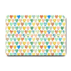 Multicolored Hearts Small Doormat  by SychEva