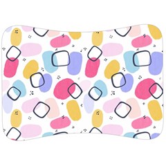 Abstract Multicolored Shapes Velour Seat Head Rest Cushion by SychEva