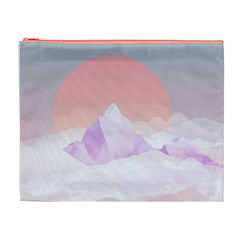 Mountain Sunset Above Clouds Cosmetic Bag (xl)
