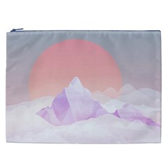 Mountain Sunset Above Clouds Cosmetic Bag (xxl) by Giving