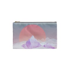 Mountain Sunset Above Clouds Cosmetic Bag (xs) by Giving