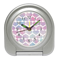 Multicolored Hearts Travel Alarm Clock by SychEva