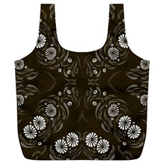 Folk Flowers Print Floral Pattern Ethnic Art Full Print Recycle Bag (xl) by Eskimos