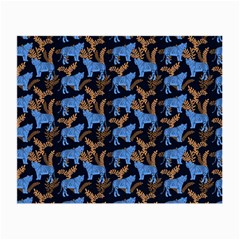 Blue Tigers Small Glasses Cloth by SychEva