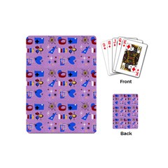 Pink 50s Pattern Playing Cards Single Design (mini) by InPlainSightStyle