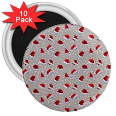 Santa Hat 3  Magnets (10 Pack) 