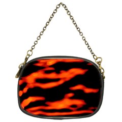 Red  Waves Abstract Series No12 Chain Purse (one Side) by DimitriosArt