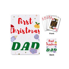 First Christmas As A Dad Playing Cards Single Design (mini) by LemonPear