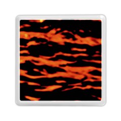 Red  Waves Abstract Series No9 Memory Card Reader (square) by DimitriosArt