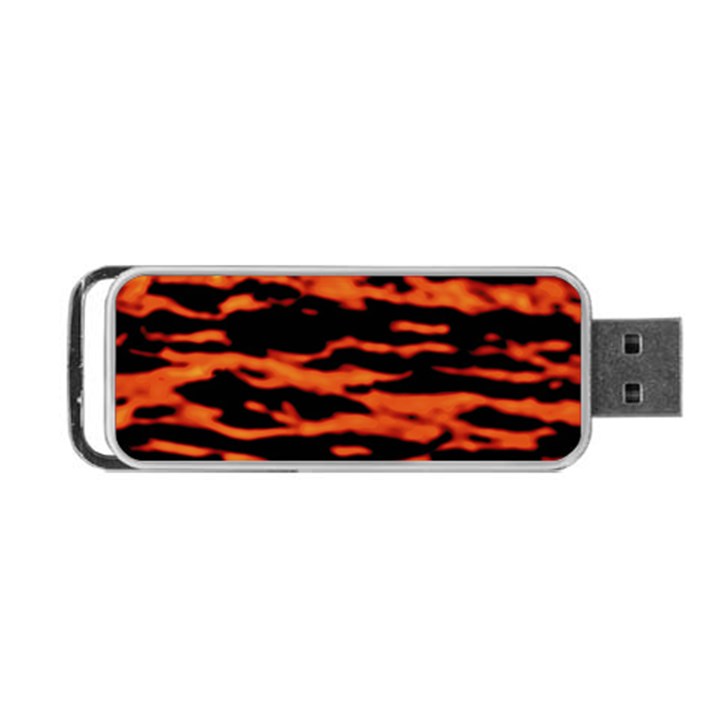 Red  Waves Abstract Series No9 Portable USB Flash (Two Sides)