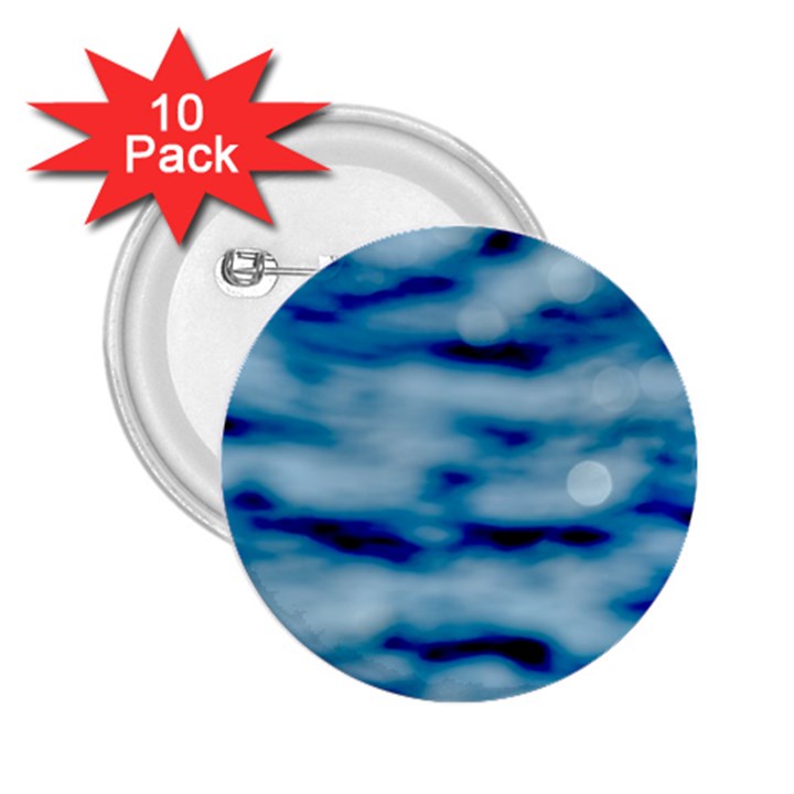 Blue Waves Abstract Series No5 2.25  Buttons (10 pack) 