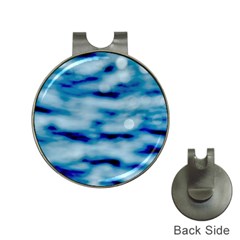 Blue Waves Abstract Series No5 Hat Clips With Golf Markers by DimitriosArt