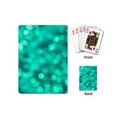 Light Reflections Abstract No9 Turquoise Playing Cards Single Design (mini) by DimitriosArt