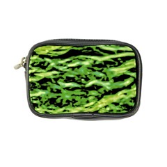 Green  Waves Abstract Series No11 Coin Purse by DimitriosArt