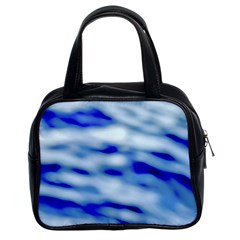 Blue Waves Abstract Series No10 Classic Handbag (two Sides) by DimitriosArt