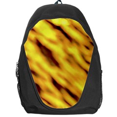 Yellow  Waves Abstract Series No8 Backpack Bag by DimitriosArt