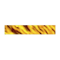 Yellow  Waves Abstract Series No8 Flano Scarf (mini) by DimitriosArt