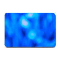 Blue Vibrant Abstract Small Doormat  by DimitriosArt