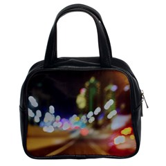 City Lights Series No4 Classic Handbag (two Sides) by DimitriosArt