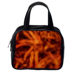 Red Abstract Stars Classic Handbag (one Side) by DimitriosArt