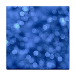 Light Reflections Abstract No5 Blue Face Towel by DimitriosArt