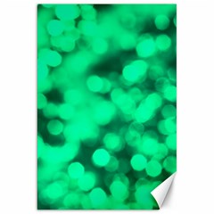 Light Reflections Abstract No10 Green Canvas 20  X 30  by DimitriosArt