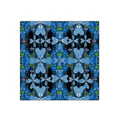 Rare Excotic Blue Flowers In The Forest Of Calm And Peace Satin Bandana Scarf by pepitasart