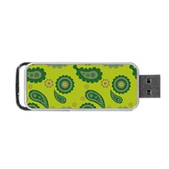 Floral Pattern Paisley Style Paisley Print  Doodle Background Portable Usb Flash (two Sides) by Eskimos