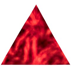 Cadmium Red Abstract Stars Wooden Puzzle Triangle by DimitriosArt