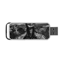 Bw Creepy Fantasy Scene Artwork Portable Usb Flash (one Side) by dflcprintsclothing