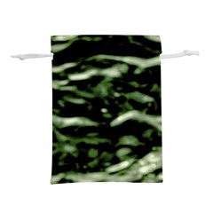 Green  Waves Abstract Series No5 Lightweight Drawstring Pouch (s) by DimitriosArt