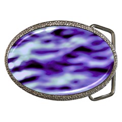Purple  Waves Abstract Series No3 Belt Buckles by DimitriosArt