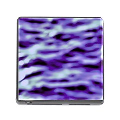 Purple  Waves Abstract Series No3 Memory Card Reader (square 5 Slot) by DimitriosArt