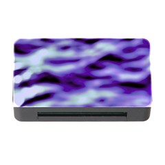 Purple  Waves Abstract Series No3 Memory Card Reader With Cf by DimitriosArt
