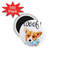 Welsh Corgi Pembrock With A Blue Bow 1 75  Magnets (100 Pack)  by ladynatali