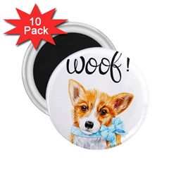 Welsh Corgi Pembrock With A Blue Bow 2 25  Magnets (10 Pack)  by ladynatali