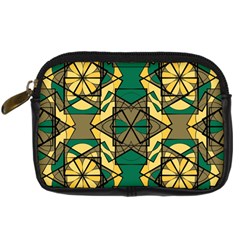 Abstract Pattern Geometric Backgrounds   Digital Camera Leather Case by Eskimos