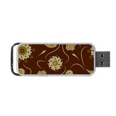 Floral Pattern Paisley Style  Portable Usb Flash (one Side) by Eskimos