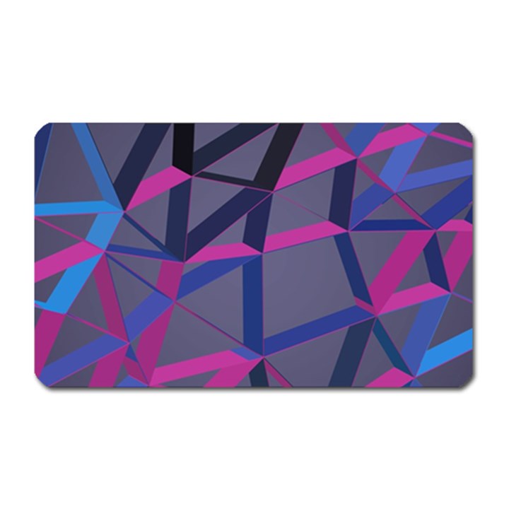 3d Lovely Geo Lines Magnet (Rectangular)