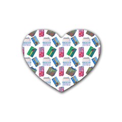New Year Gifts Rubber Coaster (heart) by SychEva
