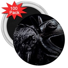 Creepy Monster Bird Portrait Artwork 3  Magnets (100 Pack) by dflcprintsclothing