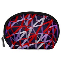 3d Lovely Geo Lines Vii Accessory Pouch (large) by Uniqued