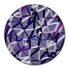 3d Lovely Geo Lines Ix Round Mousepads