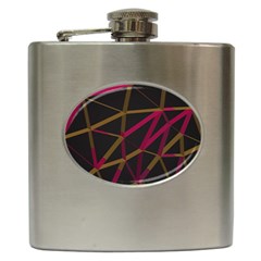 3d Lovely Geo Lines Xi Hip Flask (6 Oz) by Uniqued