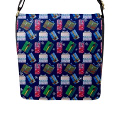 New Year Gifts Flap Closure Messenger Bag (l) by SychEva